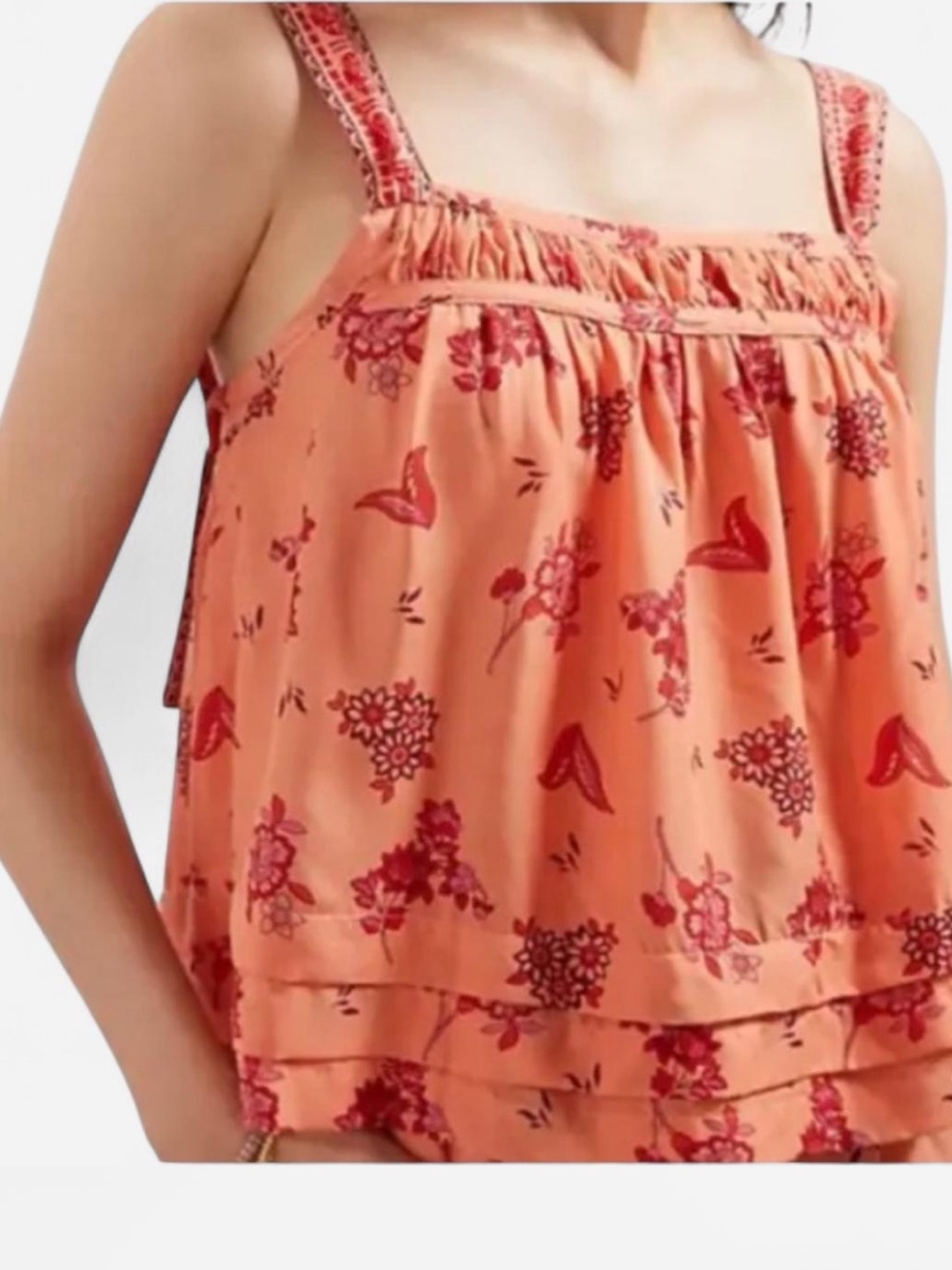Anthropologie Clementine Floral Tiered
Babydoll Boho